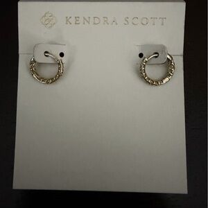 Kendra Scott Filigree Textured Gold Small Hoop Earrings
